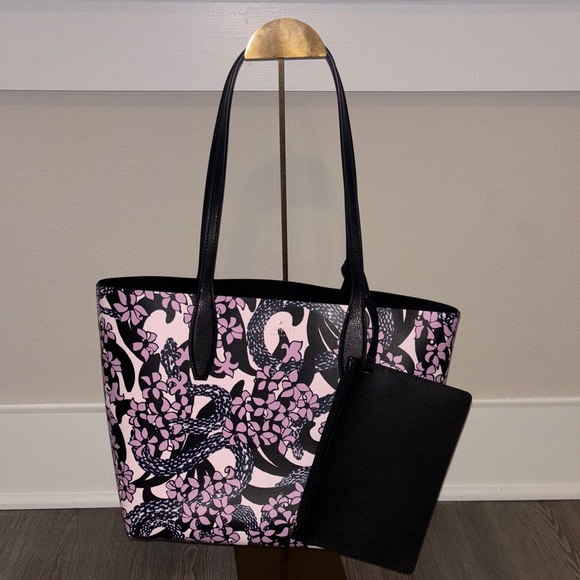 Kate Spade New York Snake Garden Printed Reversible Tote - Picture 3 of 10